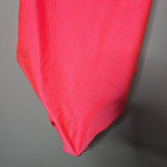 Aerie Cheeky One Piece Swim Hot Pink Medium Long - Picture 3 of 7